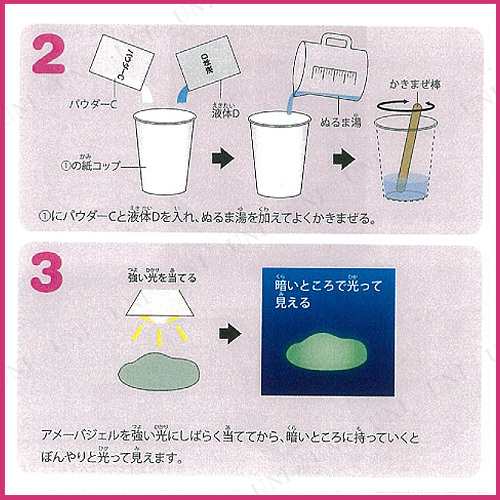 光るアメーバジェルを作ってみよう 実験キット 小学生 学校教材 勉強 自由研究 化学 科学の通販はau Pay マーケット パーティワールド