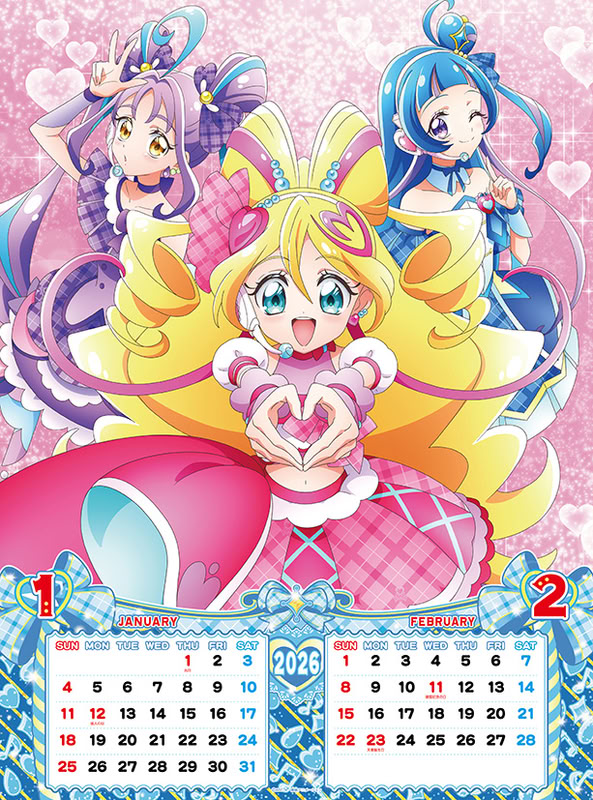 残りわずか】キミとアイドルプリキュア♪ 2026年 壁掛けカレンダー CL