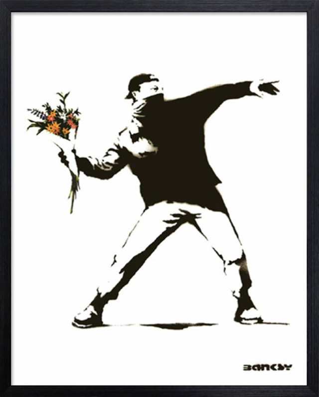 新品 平和に花束を Molotov バンクシー(Banksy) (アート) M-22-PIGE - 絵画