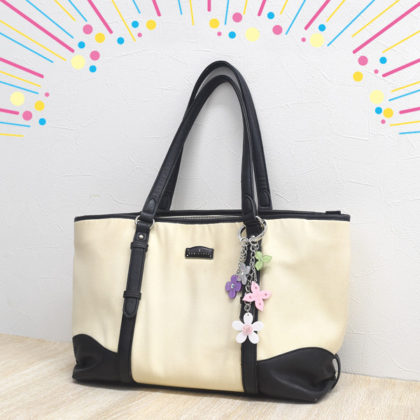 バッグチャーム キーホルダー お花セット 華やか 5種類 ピンク