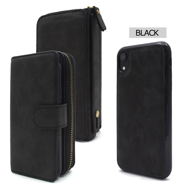 スマホケース iPhoneXR 手帳型 財布 カード収納付き 携帯ケース