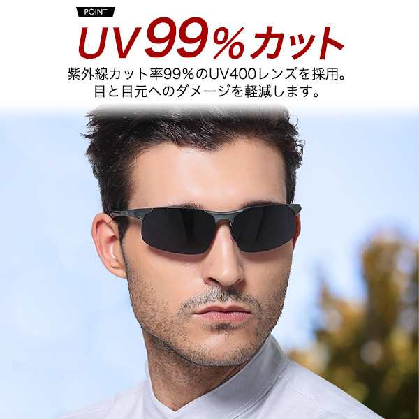 サングラス 偏光 超軽量 スポーツサングラス UV 99％カット 紫外線対策