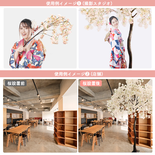 桜の木 (造花) オブジェ 2m50cm 組み立て式 巨大 店舗 ディスプレイ 撮影 春 3月 4月 装飾 スタジオ 小道具 舞台 演劇 イベント 大道具 桜の木 さくら サクラ 満開 写真 花 大きい 卒業 入学_3