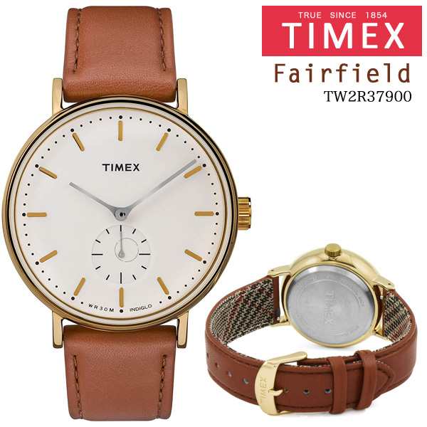 TIMEX タイメックス 腕時計 Fairfield フェアフィールド サブセコンド タン TW2R37900 41mm ユニセックス 男女兼用 並行輸入品 timex プレゼント 入学 卒業 就職祝い 贈り物 tw2r37900 送料無料 とけい 時計