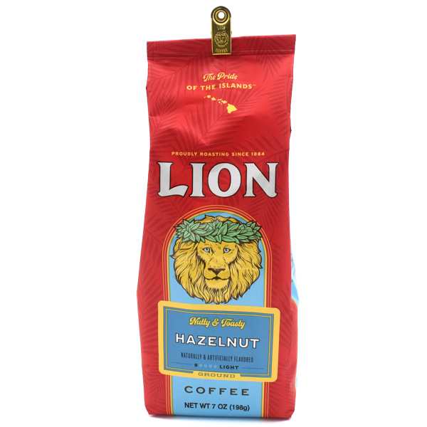 ライオンコーヒー LION COFFEE ライオンヘーゼルナッツ 198g ハワイ コーヒー 定番お土産 フレーバーコーヒー 珈琲 中挽き 粉  おうち時間の通販はau PAY マーケット - WIL-MART