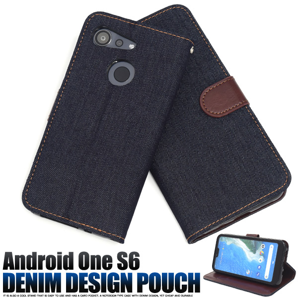 スマートフォンケース Android One S6 Y Mobile用 手帳型 デニムケース オシャレ 装着簡単 携帯ケース かわいい Androidones6 シンプル の通販はau Pay マーケット Wil Mart