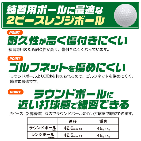 ゴルフボール 練習用 2ピースレンジボール 80球セット 打ちっ放し練習 練習用ボール ホワイト ゴルフ用品 コンペ用品 練習用グッズ 練習 スイング インパクト 練習 自宅練習 ゴルフ ゴルフ練習 コンペ ゴルフ大会 景品