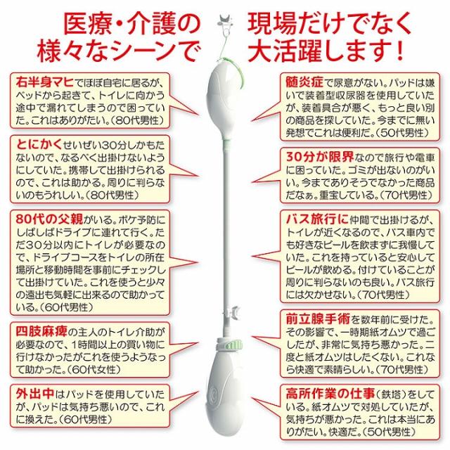 送料無料 トイレ 尿漏れ 収尿器 排尿 身体に付けない収尿器 Mr.ユリナー 専用サポートポーチ付 フルセット 介護・福祉、トイレに行けない環境で大活躍