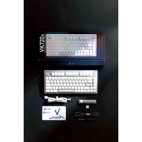 送料無料 ゲーミングキーボード 磁気式 静音キー V custom VK720A