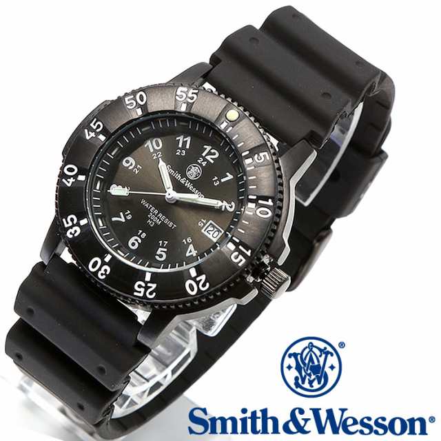 スミス＆ウェッソン Smith & Wesson スイス トリチウム ミリタリー腕時計 SWW-450-BLK[正規品]