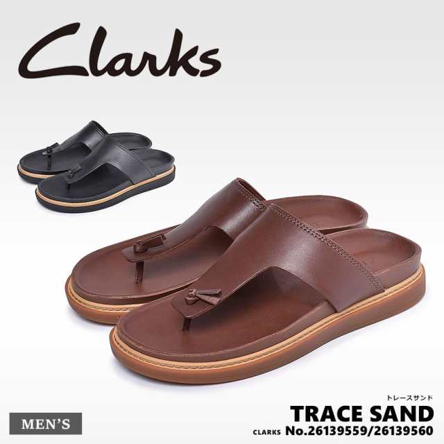 夏新作 クラークス サンダル メンズ トレースサンド トングサンダル シューズ 靴 黒 本革 Clarks Trace Sand の通販はau Pay マーケット Z Craft