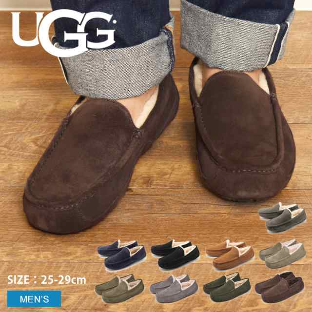 アグ UGG スリッポン メンズ アスコット カジュアル ボア ウール ...