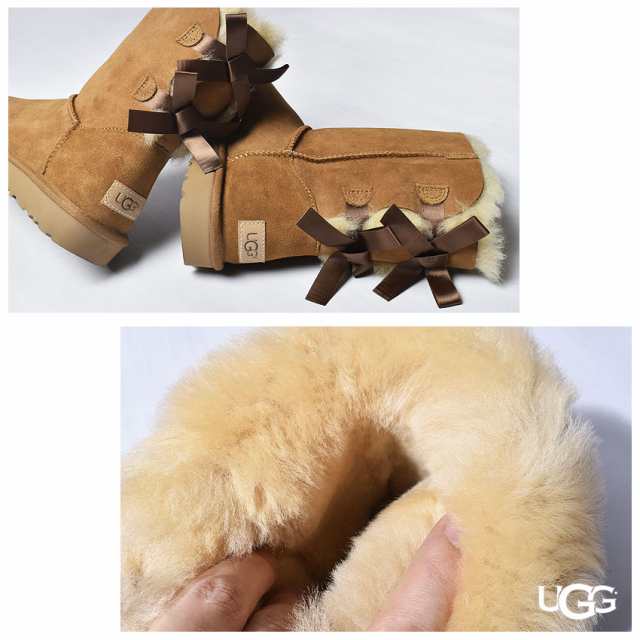 UGG アグ ミニ ベイリーボウII バックリボン ムートンブーツ ボア ファー