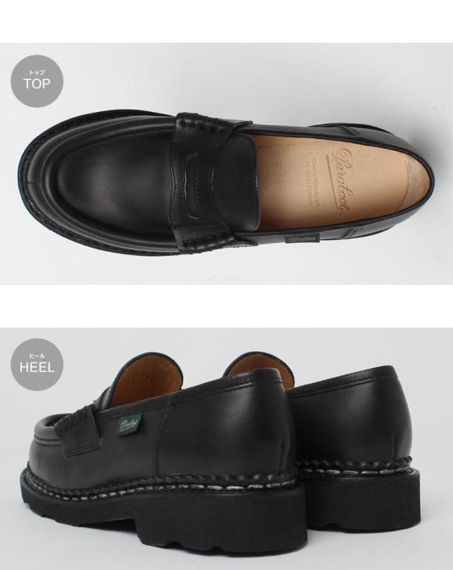 パラブーツ ローファー レディース オルセー ブラック 黒 PARABOOT
