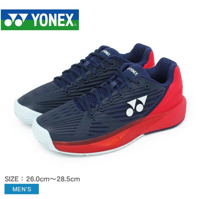 ヨネックス テニスシューズ メンズ パワークッション エクリプション5 メン AC ネイビー 紺 レッド 赤 YONEX SHTE5MAC 靴 シューズ スポーツ ローカット オールコート用 テニス スポーティ 軽量 ZSPO 運動 耐久性 ロゴ ブランド 部活の通販は 13,550円