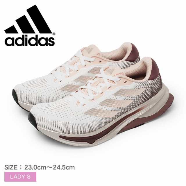 アディダス ランニングシューズ レディース スーパーノヴァ ソリューション W ホワイト 白 ピンク ADIDAS MDN12 靴 運動 部活 スポーツ