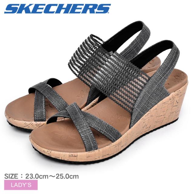 夏新作 スケッチャーズ サンダル レディース Beverlee ハイ ティー ブラック 黒 Skechers シューズ スポーティ カジュアル リゾーの通販はau Pay マーケット Z Craft