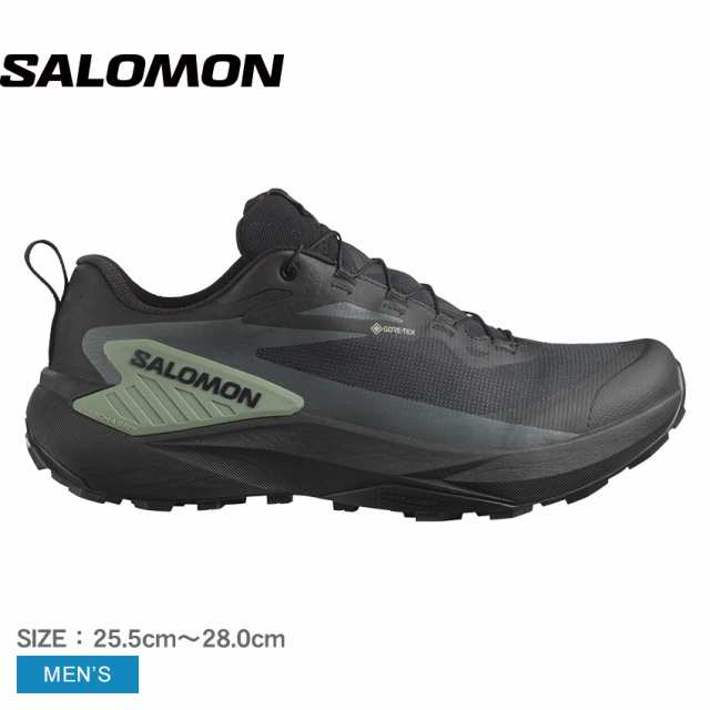 サロモン トレイルランニングシューズ メンズ GENESIS GORE-TEX ブラック 黒 グリーン 緑 SALOMON L47518700 靴 シューズ スニーカー ラ