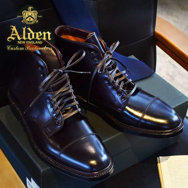 オールデン ALDEN ドレスブーツ メンズ POLACCO CORDOVAN BOOT 4076H 靴 シューズ 革靴 ストレートチップ 黒 ｜au  PAY マーケット