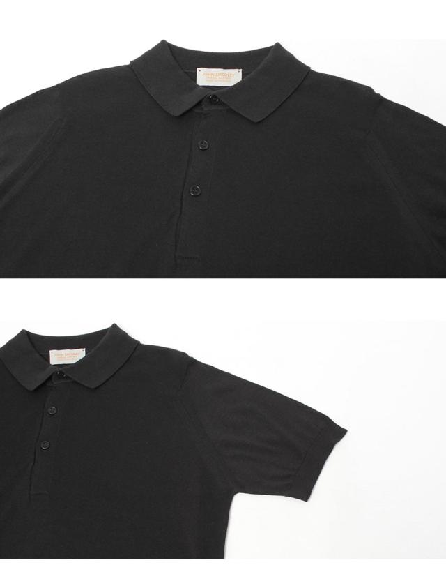 JOHN SMEDLEY for EDIFICE ブラックポロシャツ JOHN SMEDLEY for EDIFICE ブラックポロシャツ JOHN SMEDLEY