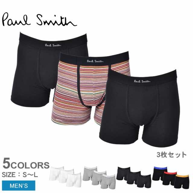 ポール スミス ボクサーパンツ メンズ 下着 パンツ インナー 3枚セット 黒 Paul Smith Men Trunk 3 Pack Long 返品不可 の通販はau Pay マーケット Z Craft