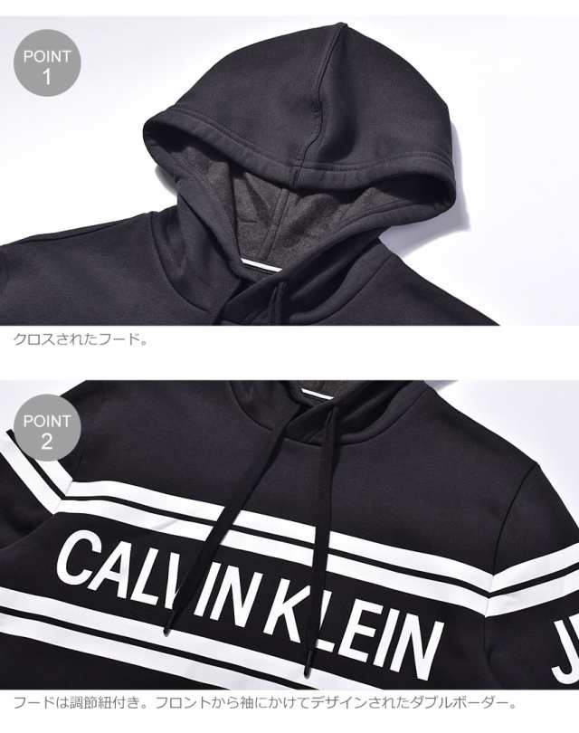 カルバンクライン パーカー メンズ プルオーバー トップス 黒 Calvin Klein Jeans Travelinglogo Crossoverhoodie 41q9011の通販はau Pay マーケット Z Craft