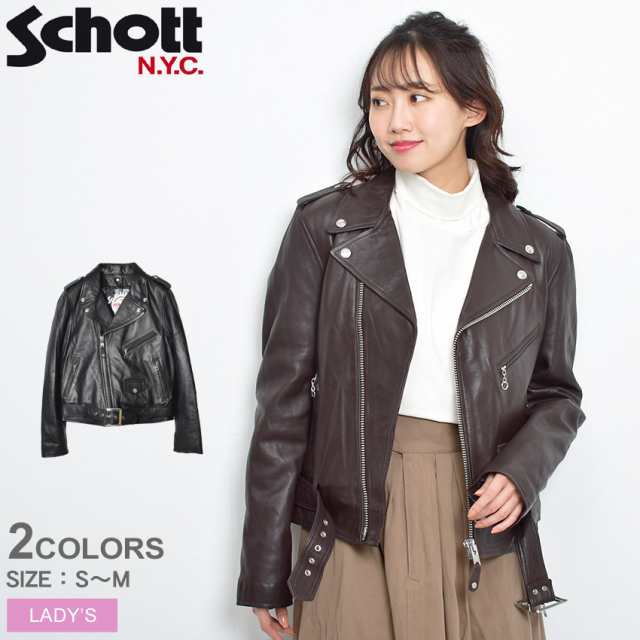 Schott NYC　ショット　レザージャケット　ブラック　大きいサイズ