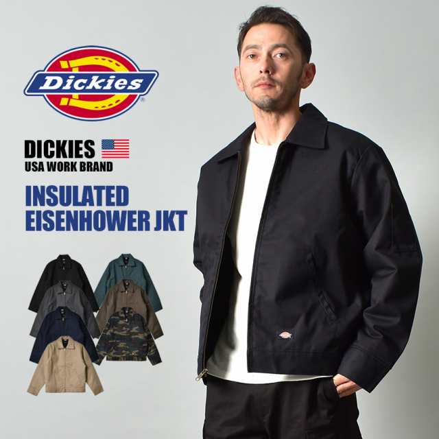 ディッキーズ ジャケット メンズ インサレート アイゼンハワー ジャケット ブラック 黒 ネイビー 紺 グレー DICKIES TJ15 アウター  トッ｜au PAY マーケット