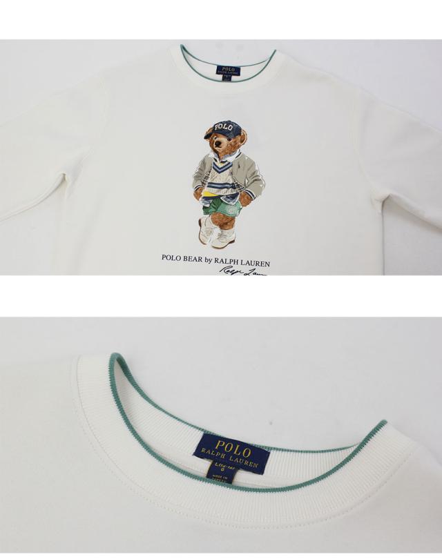 【現行】ポロラルフローレン　ポロベア　スウェット　M　ホワイト　アメカジ　長袖 現行】ポロラルフローレン ポロベア スウェット M ホワイト