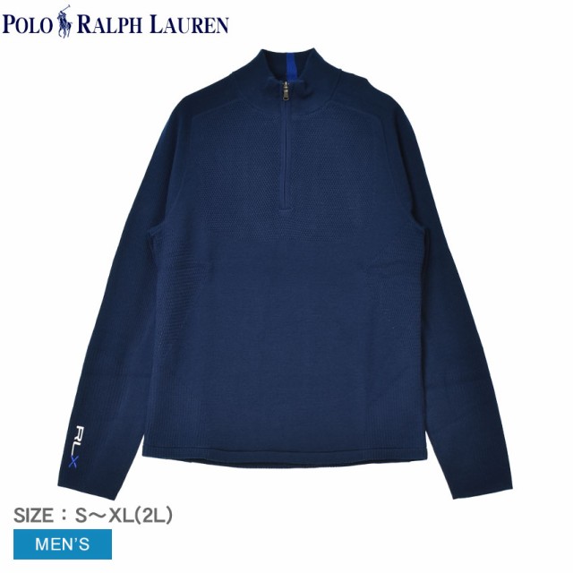 ポロ ラルフローレン セーター メンズ ロングスリーブ サーモクール ハーフジップ セーター ネイビー 紺 POLO RALPH LAUREN 785875257 ト