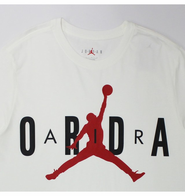 ナイキ Tシャツ メンズ ジョーダン エア ホワイト 白 レッド 赤