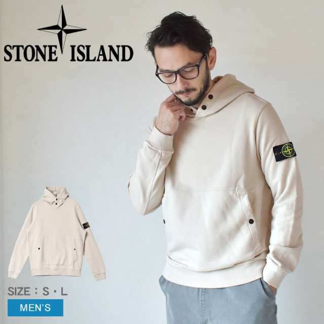 ストーンアイランド パーカー メンズ プルオーバーフーディ ホワイト 白 STONE ISLAND 791561720 ウェア 長袖 トップス プルオーバー ブ