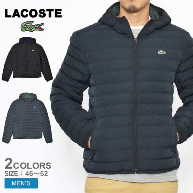 ラコステ アウター メンズ ポケッタブル フード付き コート ブラック 黒 ネイビー 紺 LACOSTE BH1930-00 ジャケット コート フード フー