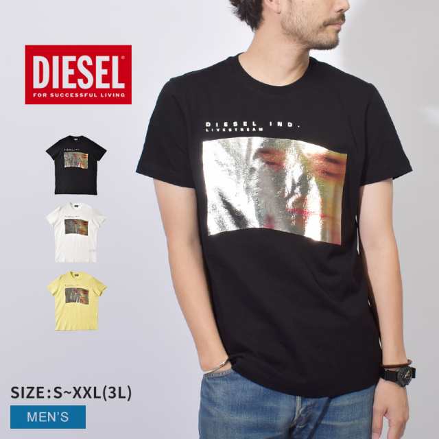 ディーゼル 半袖Tシャツ メンズ T-DIEGOR-G2 ブラック 黒 ホワイト 白 DIESEL A086290DMAA トップス 半袖 Tシャツ ブランド シンプル カ