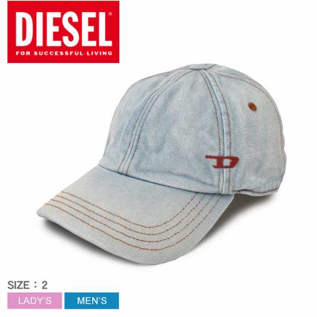 ディーゼル 帽子 レディース メンズ C-LIB-3 CAP ブルー 青 DIESEL