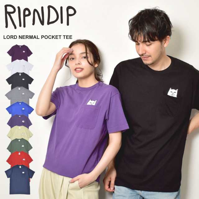 リップンディップ Tシャツ 半袖 ポケT RIPNDIP ホワイト 白 M