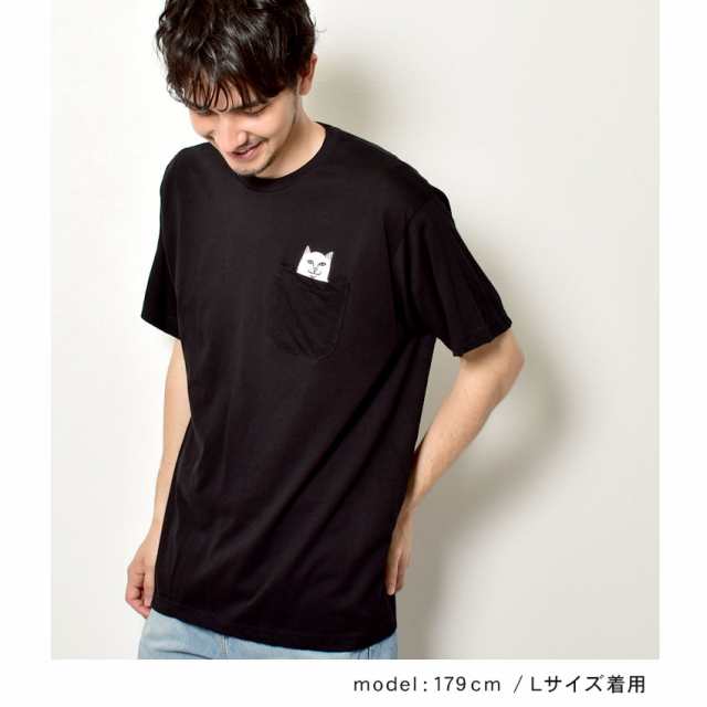 リップンディップ Tシャツ 半袖 ポケT RIPNDIP ホワイト 白 M