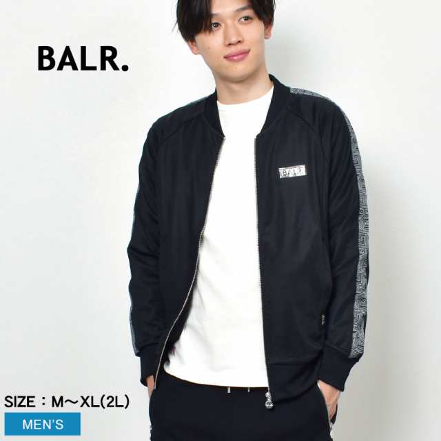 ボーラー アウター メンズ JEAN RAGLAN VEST ブラック 黒 BALR. B1387.1016 ウエア 羽織 長袖 ライトアウター 上着 ジャージ ロゴ ブラン