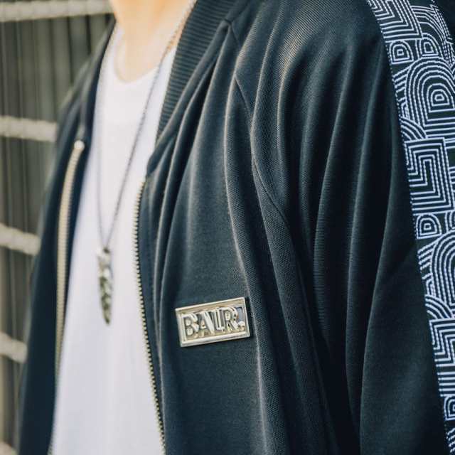 ボーラー アウター メンズ JEAN RAGLAN VEST ブラック 黒 BALR. B1387.1016 ウエア 羽織 長袖 ライトアウター 上着 ジャージ ロゴ ブラン