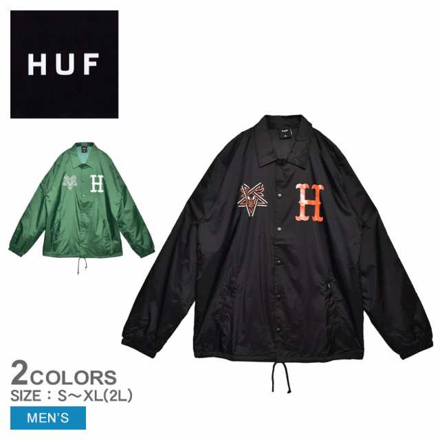 ハフ ジャケット メンズ SPLIT COACHES JACKET ブラック 黒 グリーン ...