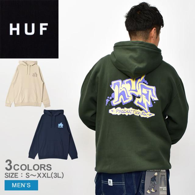 ハフ パーカー メンズ PRODUCTIONS P/O HOODIE グリーン 緑 ハフ パーカー メンズ PRODUCTIONS P/O HOODIE グリーン 緑