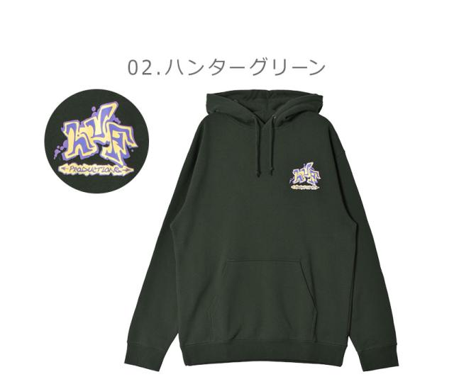 ハフ パーカー メンズ PRODUCTIONS P/O HOODIE グリーン 緑 ハフ パーカー メンズ PRODUCTIONS P/O HOODIE グリーン 緑