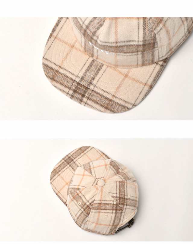 ハフ キャップ レディース メンズ 98 PLAID 5 PANEL HAT ベージュ HUF