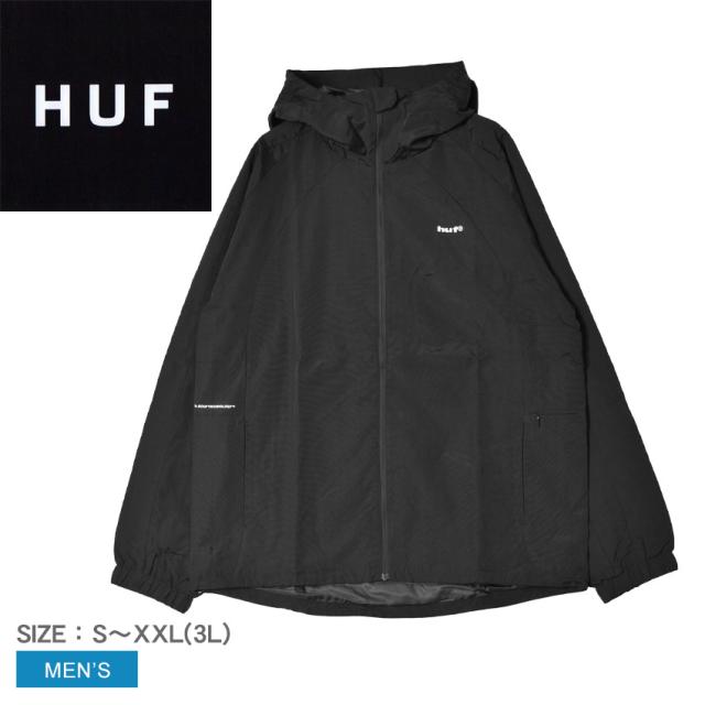 ハフ シェルジャケット メンズ HUF SET SHELL JACKET ブラック 黒 HUF JK00389 ウェア トップス 長袖 上着 ロングスリーブ ジャケット はっ水 撥水 アウター アウトドア キャンプ ストリート スケーター スケボー カジュアル シンプルの通販は