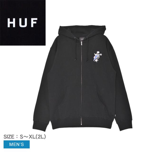 ハフ パーカー メンズ CUPID F／Z HOODIE ブラック 黒 HUF