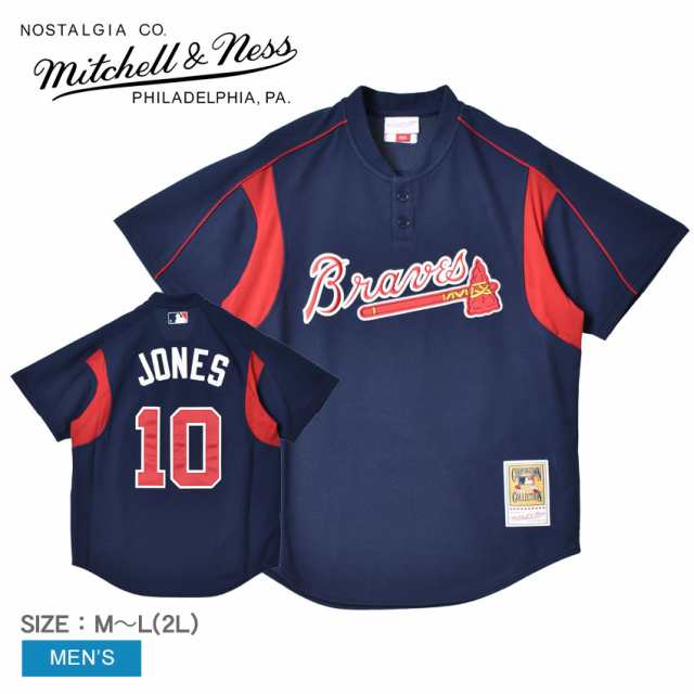 ミッチェルアンドネス ユニフォーム メンズ ネイビー 紺 レッド 赤 MITCHELL ＆ NESS ABPJ3334-ABR03CJONAVY ウエア トップス ベースボー