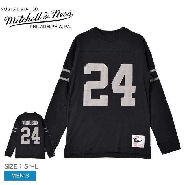 ミッチェルアンドネス トップス メンズ NFL ラスベガス・レイダース N＆N ロングスリーブ ティー ブラック 黒 グレー MITCHELL ＆ NESS TNNC3402-ORA98CWO ウエア NFL カットソー ロンT ZSPO ロングスリーブ 長袖 クルーネック アメフト