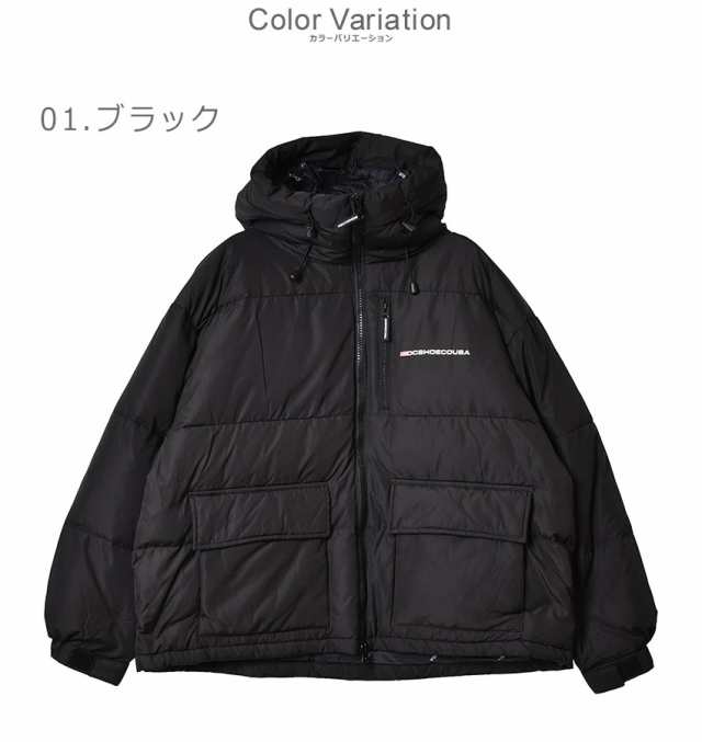 DCシューズ ダウンジャケット メンズ 22 DOWN HOODED JACKET ブラック