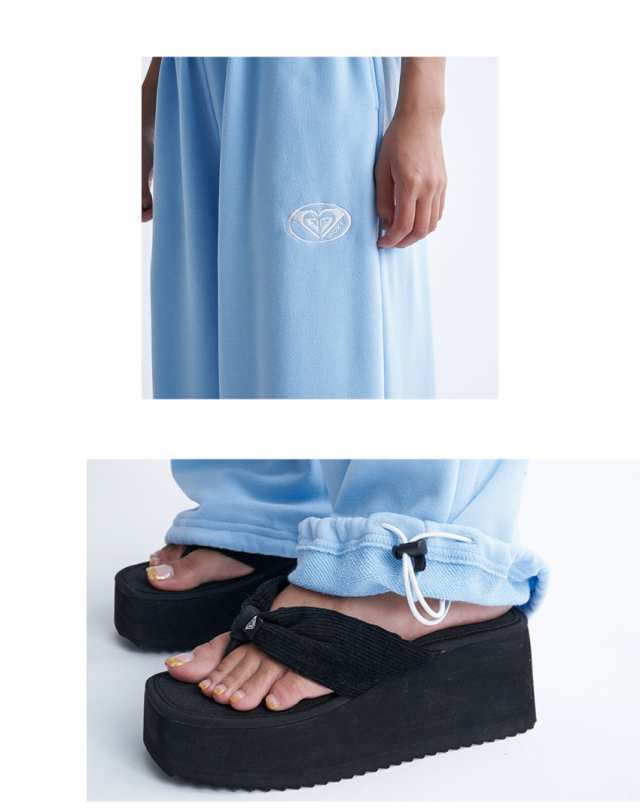 ロキシー スウェットパンツ レディース PLANET RING PANTS ホワイト 白 グレー ブルー 青 ROXY RPT241053 ズボン パンツ ボトムス スウェット スエット 長ズボン ロングパンツ 裏毛 ブランド シンプル おしゃれ ロゴ サーフ 春新作の通販は