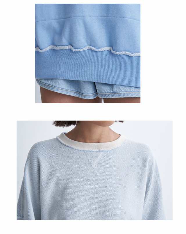 ロキシー スウェット レディース PLANET RING PULLOVER ホワイト グレー ROXY RPO241065 ウエア スエット スウェット 2way リバーシブル 長袖 トップス 裏毛 クルーネック カンガルーポケット プリント カジュアル スポーティ シンプル 春新作の通販は